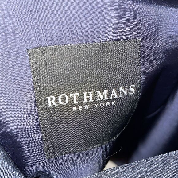 Coppley 1883 Men’s Dress Blazer Size 46L Navy Blue Wool Business Formal - Picture 3 of 14